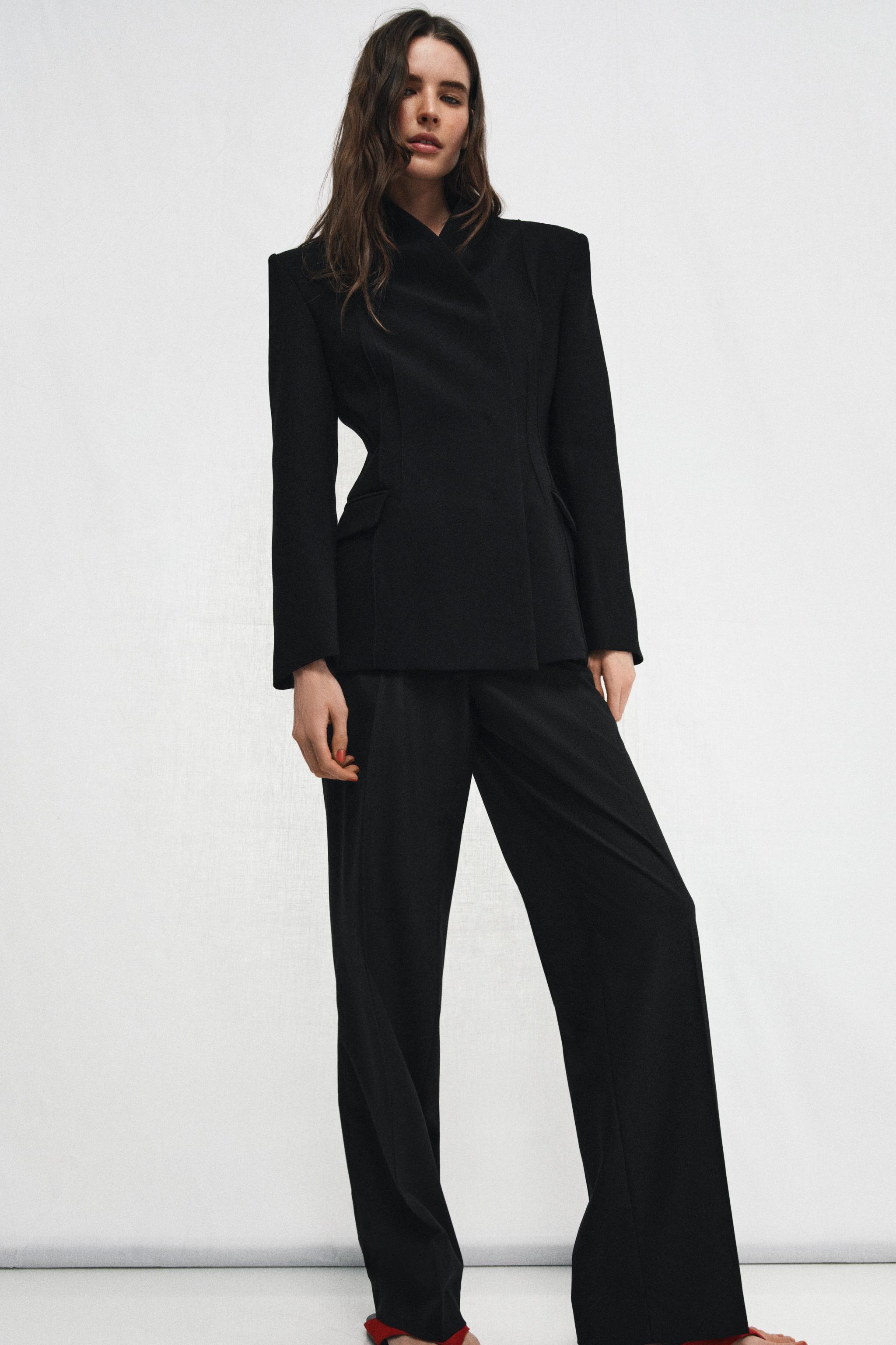 ZW COLLECTION LOW-RISE STRAIGHT PANTS